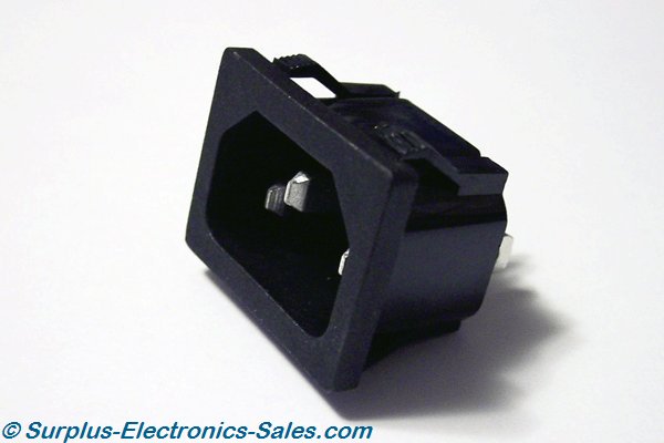 IEC Connector, Snap-in, Chassis Mount - Click Image to Close